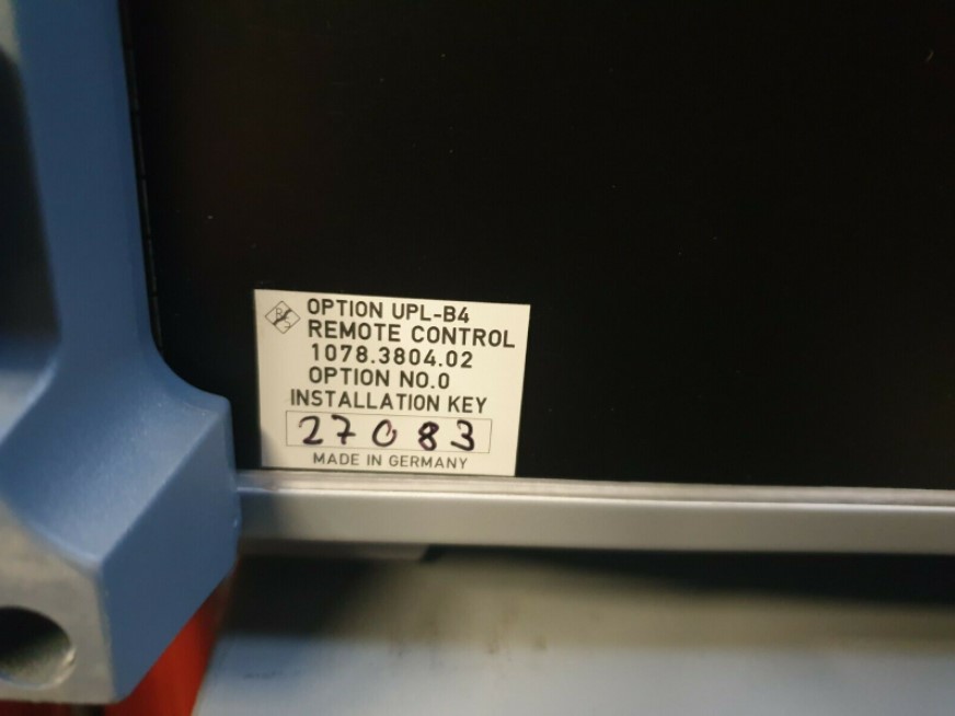 Used Rohde & Schwarz UPL 1078.2008K06 AUDIO ANALYZER W/ OPT UPL-B4 1078.3804.02