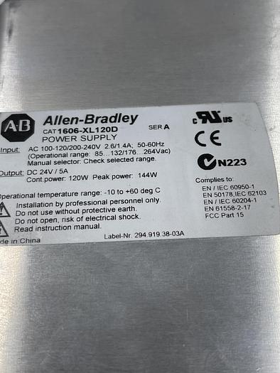 Used Allen-Bradley 1606-XL120D Ser A 