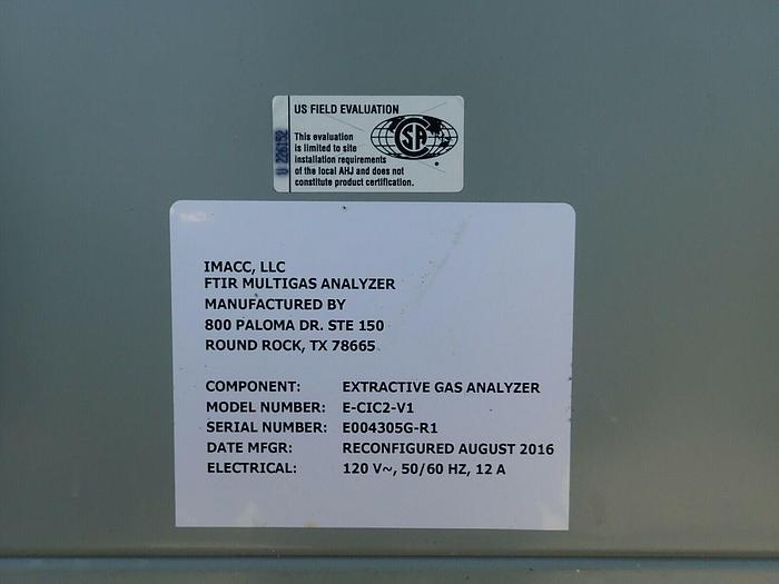 Used IMACC FTIR MultiGas Extractive Gas Analyzer (Custom Thermo Nicolet 6700)