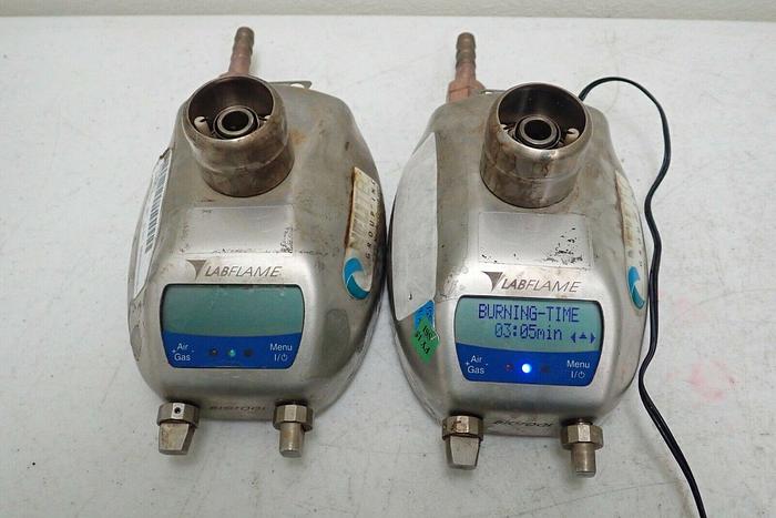 Used Lot of 2 Biotool NeuTec LabFlame IR Laboratory Bunsen Burners with AC Adaptor