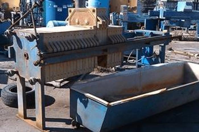 Used 8.5 CU. FT. SPERRY USED FILTER PRESS – POLYPRO. – 630 MM