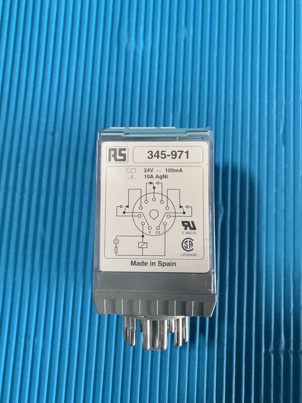 Used RS Components 11 Pin 3PCO 10A Full Featured Plug in Relay RS-345-971
