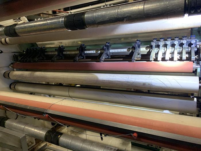 Used 62" TITAN MODEL SR5 CANTILEVERED DUPLEX SLITTER REWINDER 24" OD REWIND
