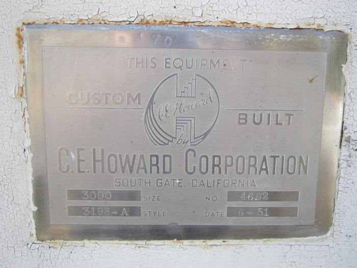 Used Tank, 3,000 Gallon, 316 Stainless Steel, Jacketed, Horiz, CE Howard, S738842 #S738842
