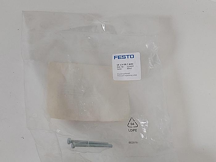 4 Stück Druckregelventil mit Manometer, LR-1/4-DB-7-MINI, 539682, Festo neu