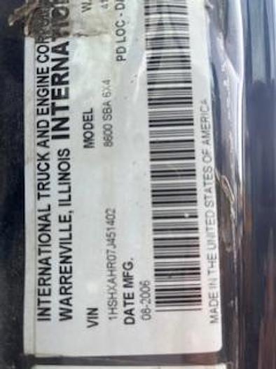 Used 2007 International Water Truck