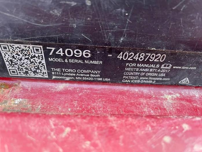 Used 2019 Toro 74096