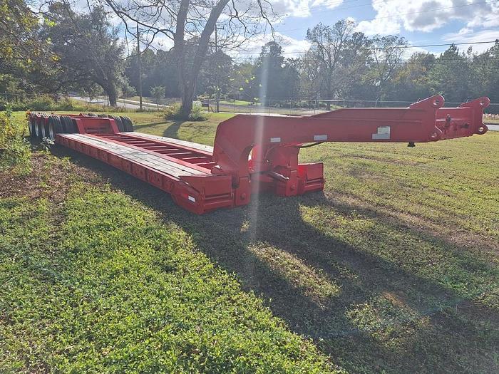 Used 60 Ton Landoll 325 Tri Axle Lowboy Trailer with 4th Flip Axle, Hyd Detach NGB