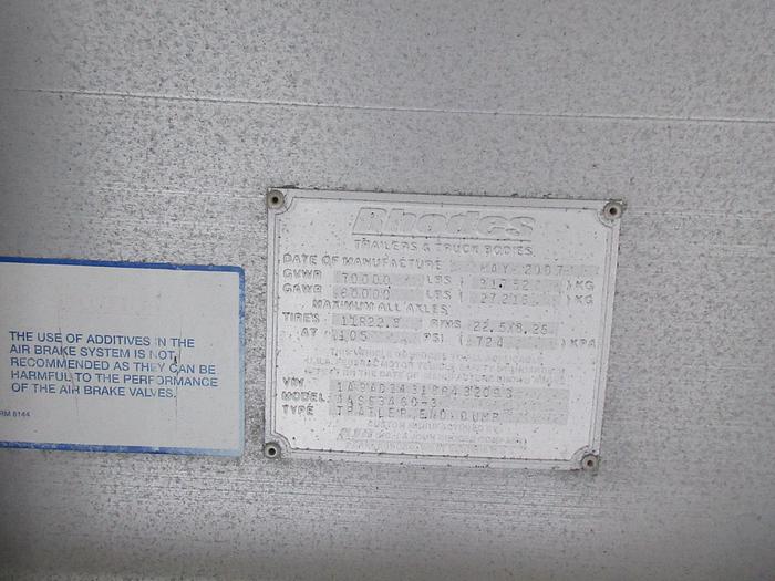 Used 2007 Rhoads 34" dump trailer