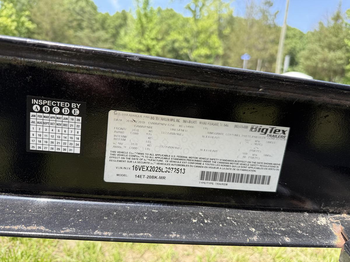 Used 2019 Big Tex 14ET