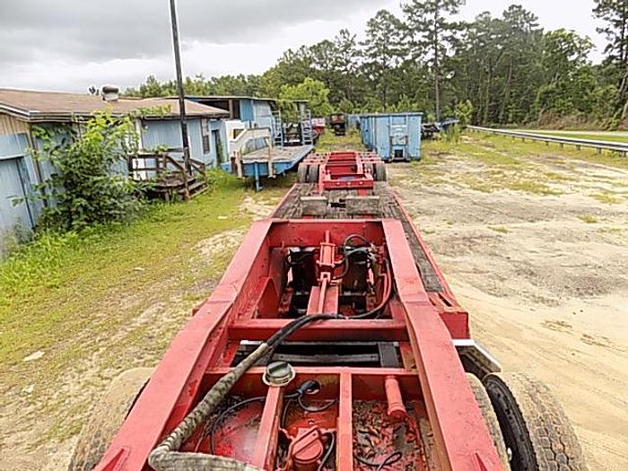 Used 50 Ton Landoll 325 Tri Axle Lowboy Trailer with 4th Flip Axle, Hyd
