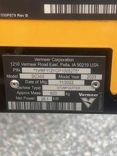 Used 2023 Vermeer SC362