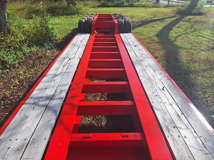 Used 60 Ton Landoll 325 Tri Axle Lowboy Trailer with 4th Flip Axle, Hyd Detach NGB