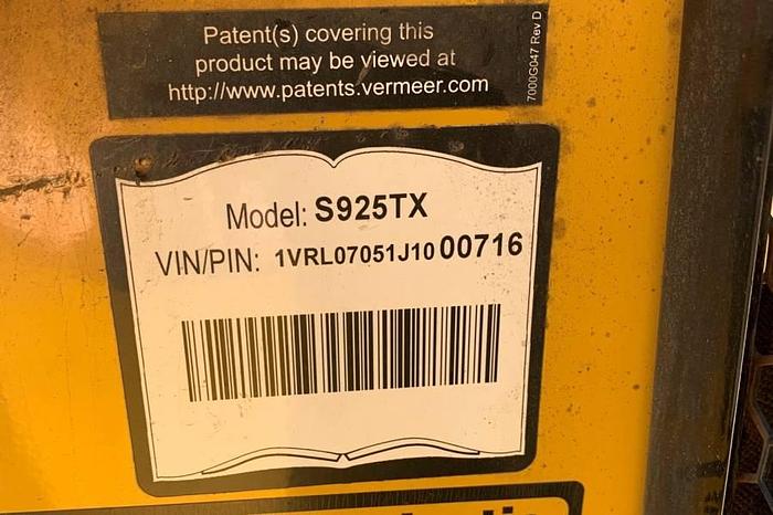 Used 2018 Vermeer S925TX