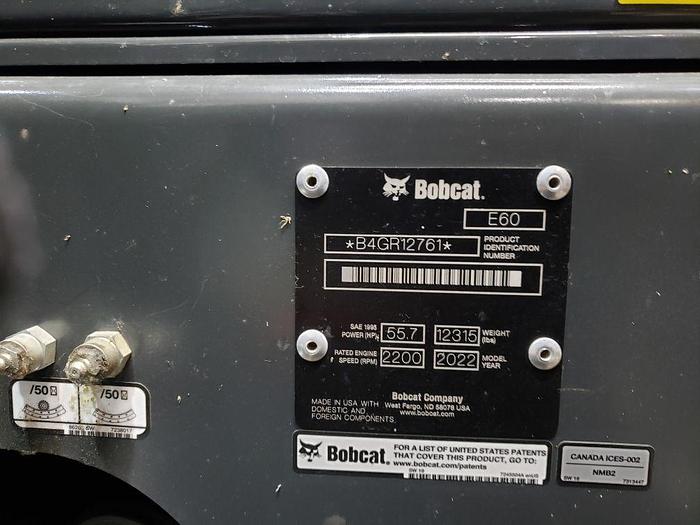 Used 2022 BOBCAT E60R2 Long Arm