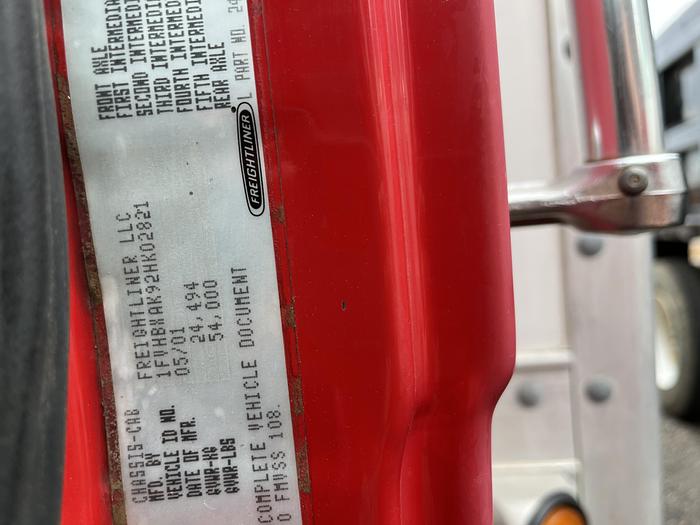 Used 2002 Freightliner FL-80 Blower Truck with EB40 blower.