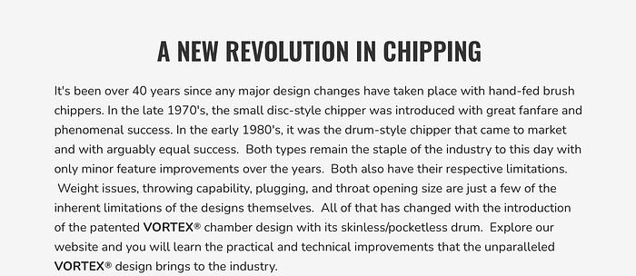 2024 Vortex  V-12 Chipper