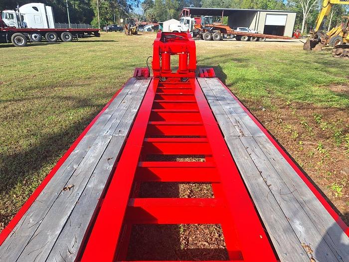 Used 60 Ton Landoll 325 Tri Axle Lowboy Trailer with 4th Flip Axle, Hyd Detach NGB