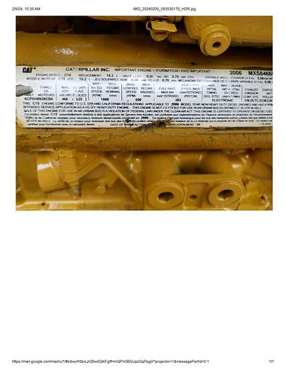 Used 2006 Caterpillar C15