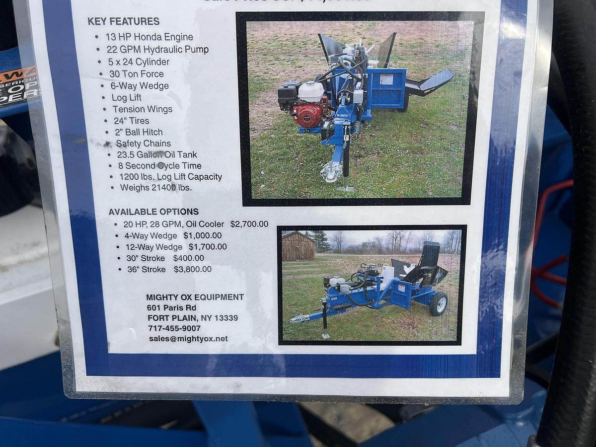 2026 Mighty Ox H-30/24 (high-pro) log splitter