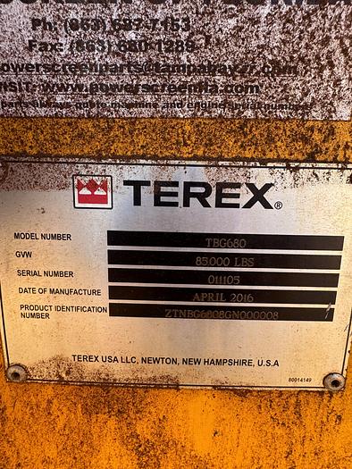 Used 2016 CBI 6800 on track