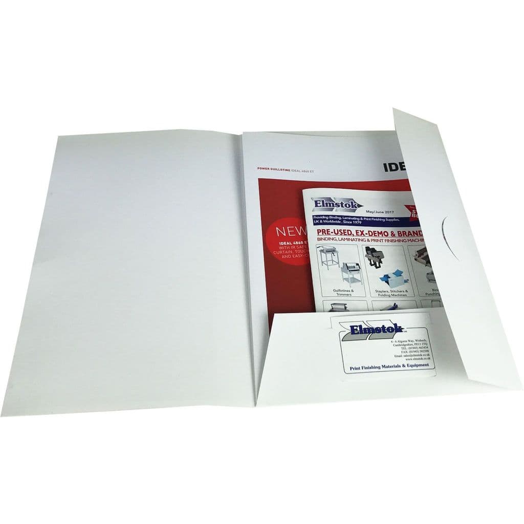 Present-It Presentation Folder Panel-Style - Bright White (100)