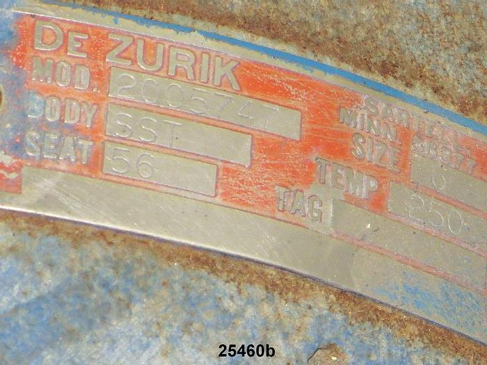 Used Dezurik 2005747 3 Way Valve, 6", Body Stainless Steel, Seat 56, Temperature 250 Degrees F #25460
