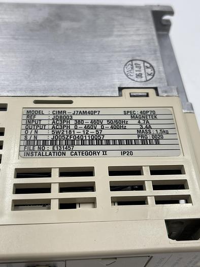 Used Yaskawa CIMR-J7AM40P7