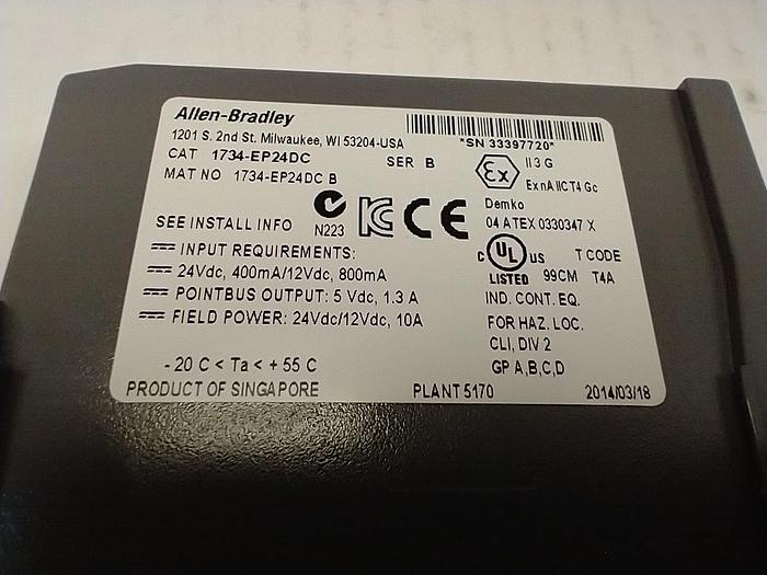 Used Allen-Bradley 1734-EP24DC Expansion Power Supply Module GH#A39