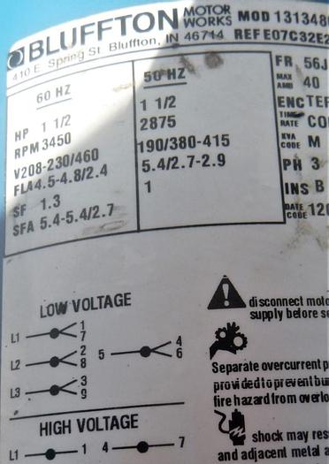 Used Pump, Centrif., 1.5 HP, 316L S/st, 1" x 1-1/4"-6, Gould #S743664