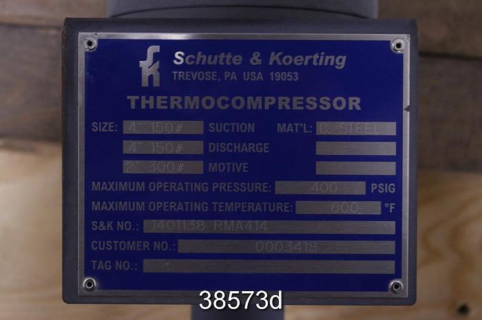 Refurbished Fisher Thermocompressor Steam Valve #38573