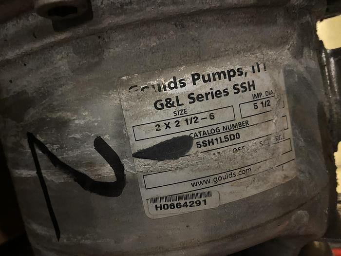 Used GOULDS WATER TECHNOLOGY G&L SERIES SSH 2 X 2 1/2 - 6 PUMP