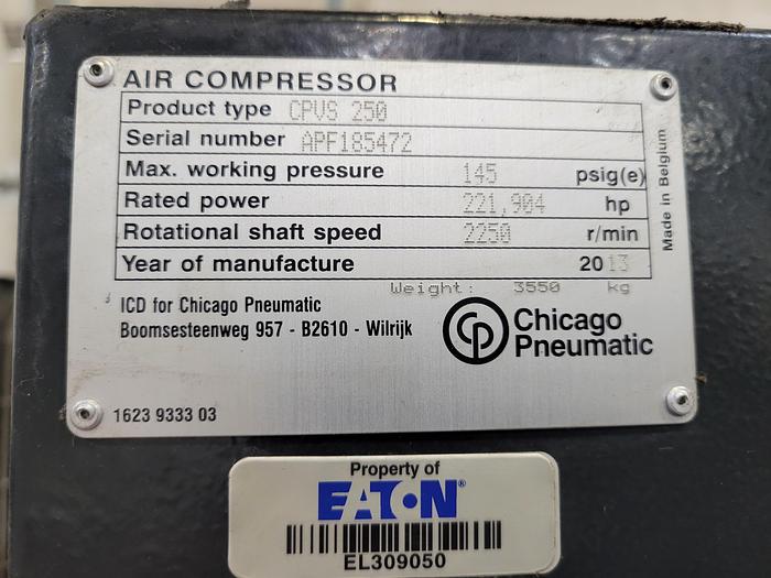 Used 2013 Chicago Pneumatic  CPVS 250