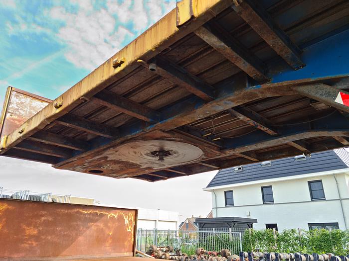 Used 1979 2 AXLE FLATBED TRAILER STEEL SUSPENSION STEEL FLOOR GROENEWEGEN