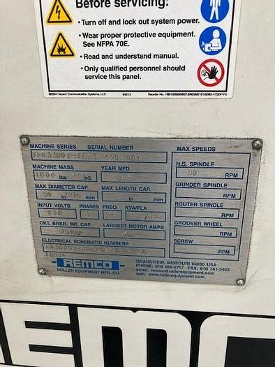 Used 2007 REMCO TPB 3100T Thermoplastic Extruder & Strip Builder