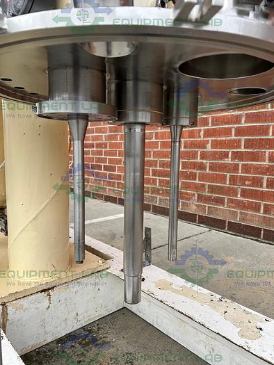 Used Ross  PVM 40 Stainless Steel Triple Shaft Mixer w/ Two 40 Gallon Tanks
