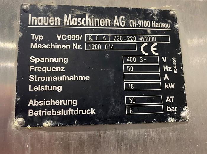 Used VC999 AUTOMATIC VACUUM PACKING SYSTEM