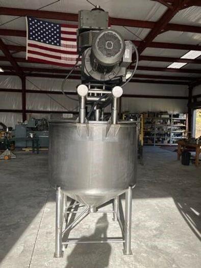 Used 300 GALLON APV DOUBLE MOTION CONE BOTTOM TANK - 316 S/S