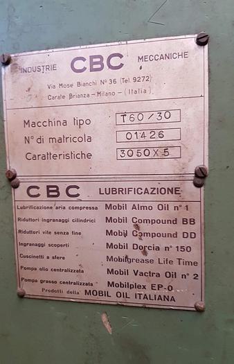 Usato Pressa piegatrice, CBC T60-30