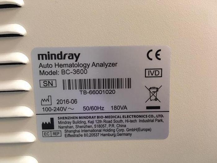 Used MINDRAY BC-3600