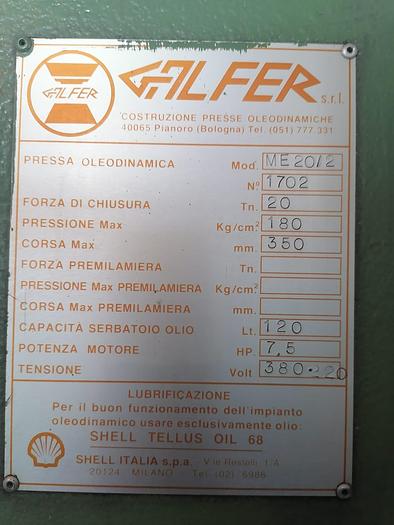Usato PRESSA IDRAULICA A COLLO DI CIGNO DA 20 TON GALFER