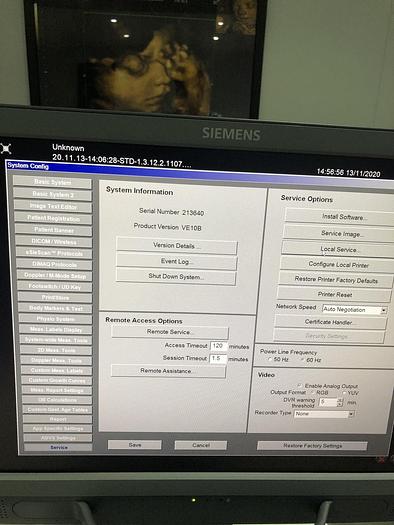 Gebraucht Siemens Acuson S1000 Ultraschallgerät mit Konvex-Sonde und Mitsubishi P95 Drucker
