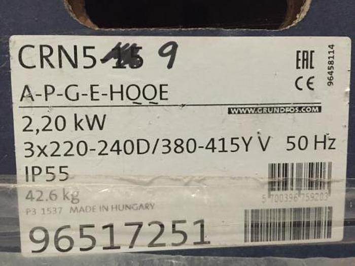 Brugt Grundfos pumpe CRN5-9