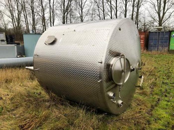 Used 4 m3 stainless steel tank with heating jacket