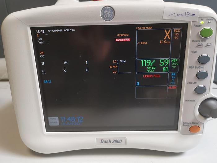 Gebraucht GE Dash 3000 Patienten monitor EKG, CO2