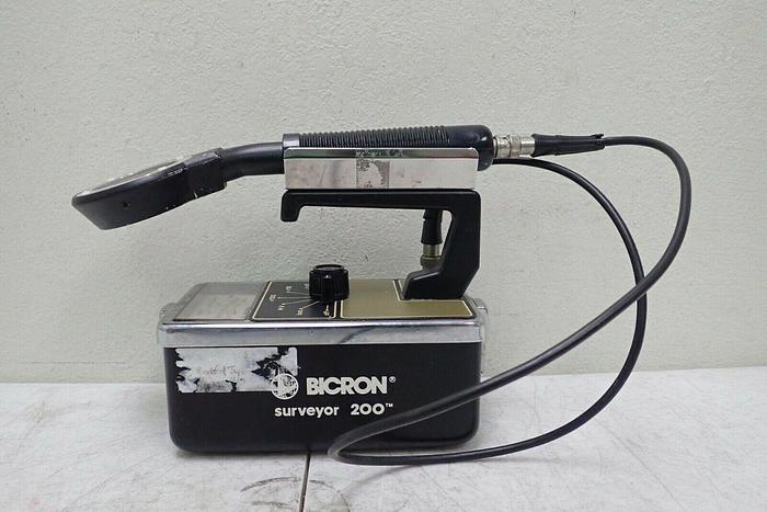 Used Bicron Model Surveyor 200 Meter Geiger Counter with PGM Pancake Probe