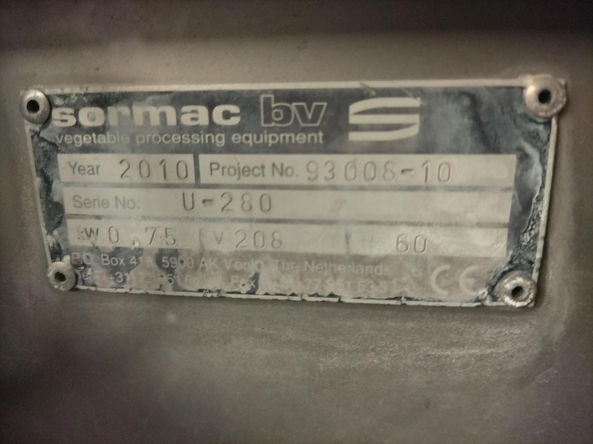 Used Peeler, Sormac, USM-S100, Onion Peeler, 6,000 Pounds per Hour #S745394