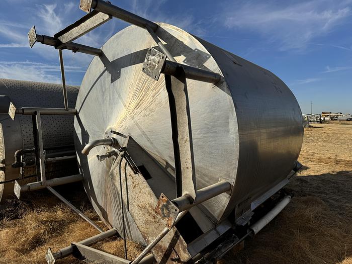 Used Tank, 6,000 Gallon, 316 Stainless Steel, Jacket, Double Agitation, #5991012