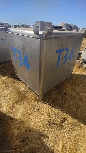 Used Tank, 350 Gallon, 316 Stainless Steel, LiquiTote, #5991126
