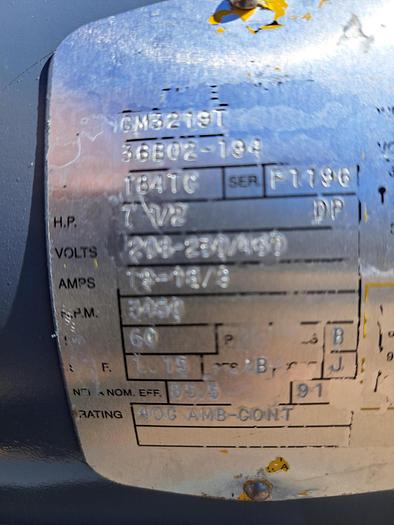 Used Pump, Centrif., 7.5 HP, Fristam, 2-1/2" x 2", Sani #S737114